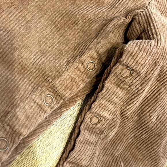 Hammies Retro Corduroy Overalls in Brown / Powder Pink |Size 1T - Picture 8 of 9